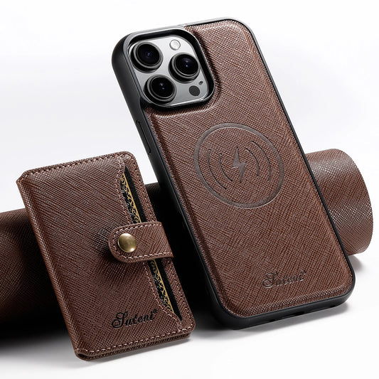 Luxury Leather Magnetic Card Holder Wallet Case for iPhone 16Pro Max 15Plus 14 13 12